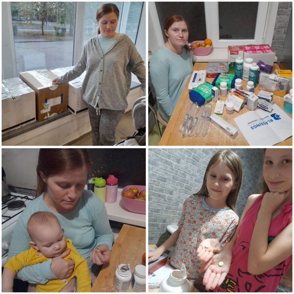 pictures of people receiving aid in ukraine