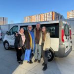 Handing over the van