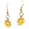 9b75b015-fd2f-4e9a-a0d2-40bb53b19faf Gold-tone drop earrings featuring yellow daisy charms on hook wires, with small white centers.